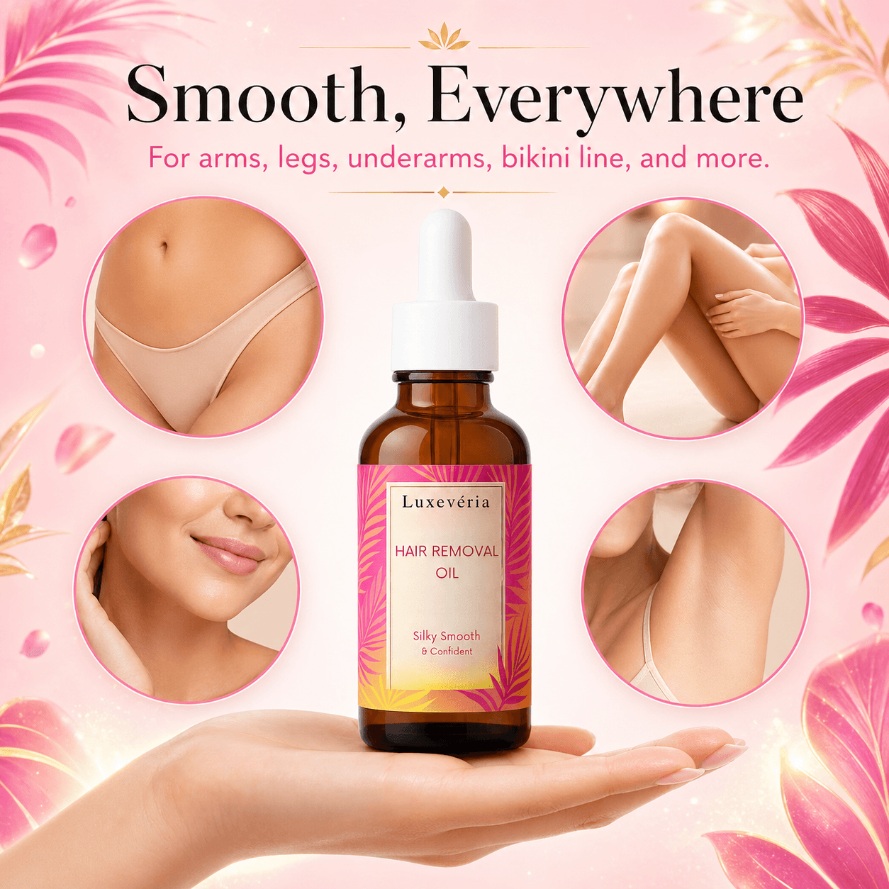Luxevéria Hair Removal Oil Silky Smooth & Confident