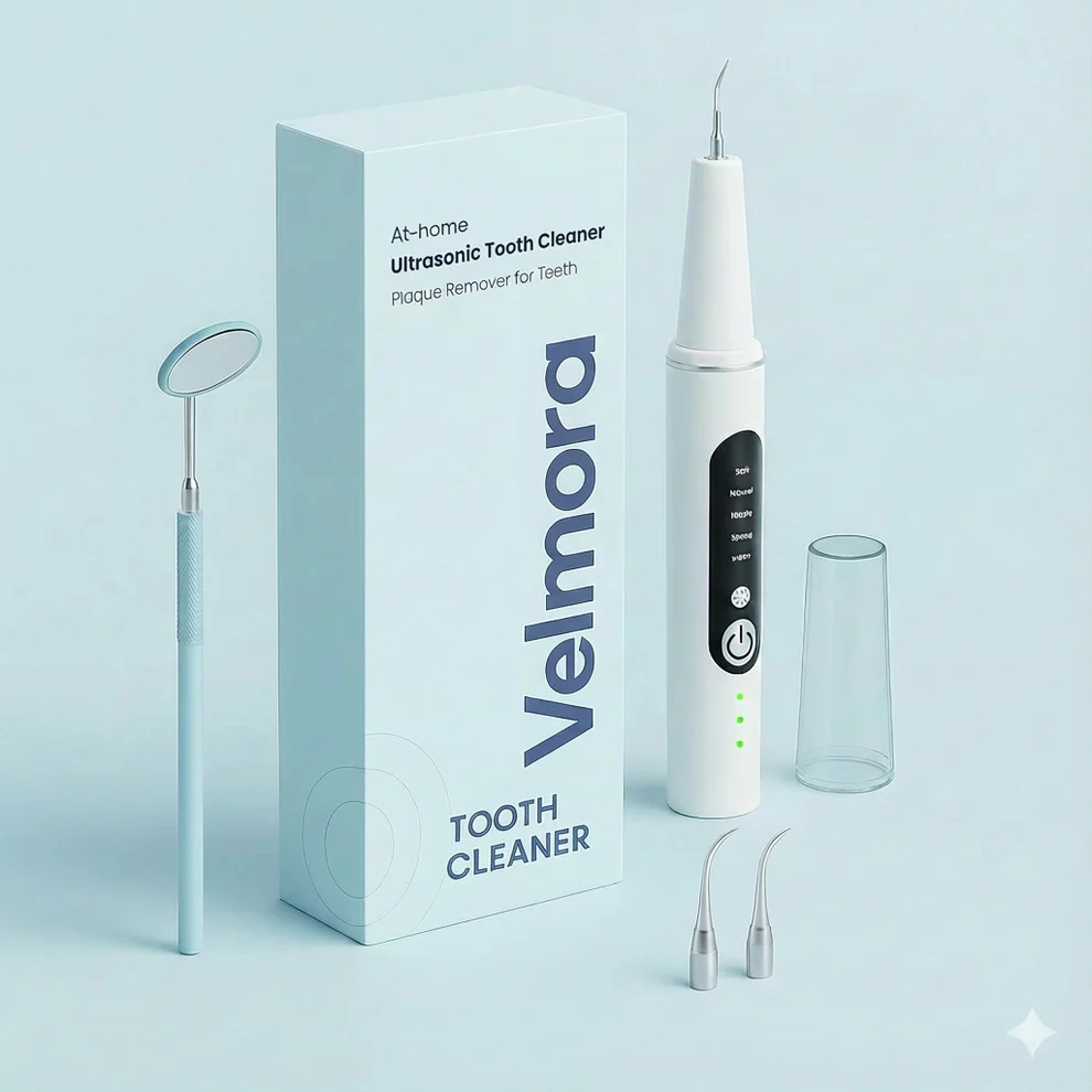 Velmora Ultrasonic Tooth Cleaner Plaque Remover