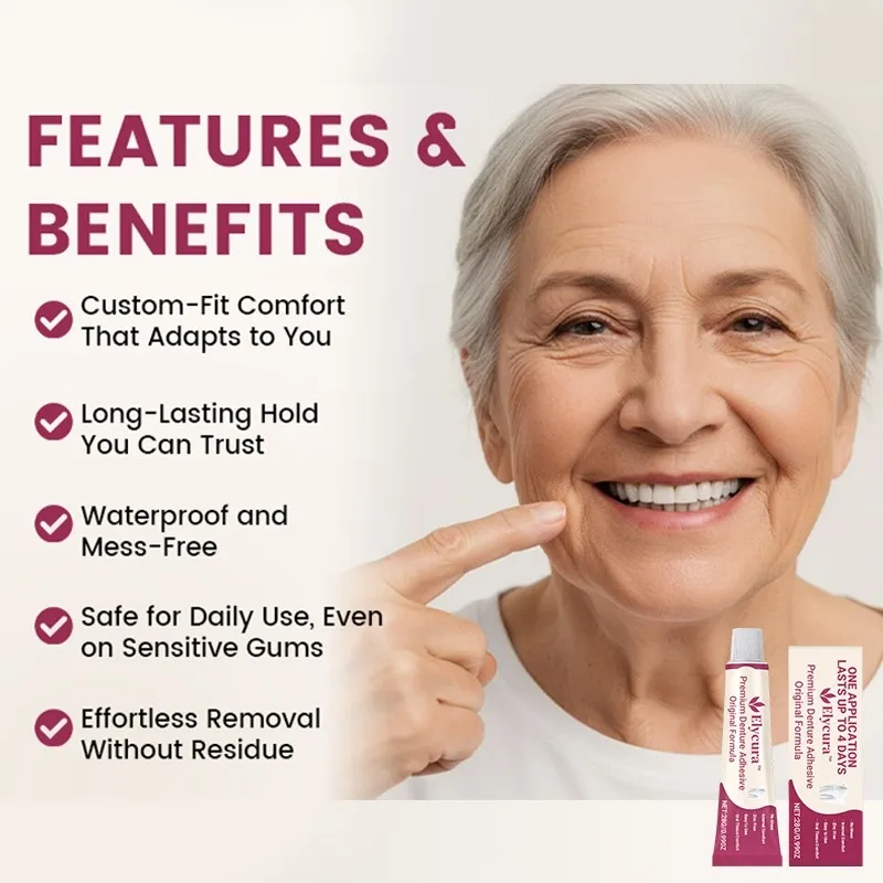 Elycura Premium Denture Adhesive Original Formula