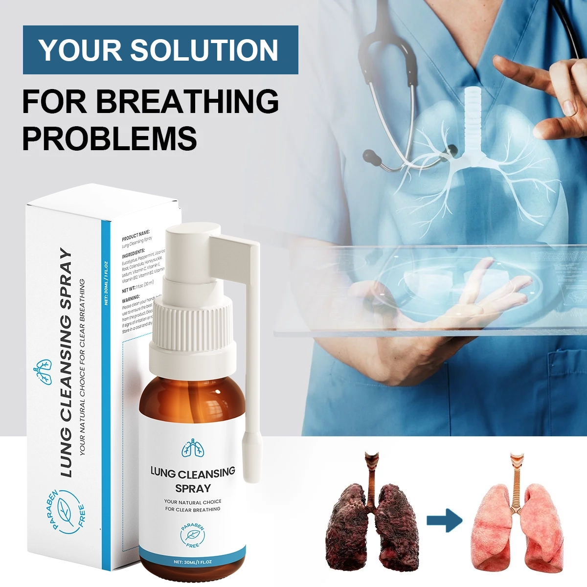 Paraben Free Lung Cleansing Spray