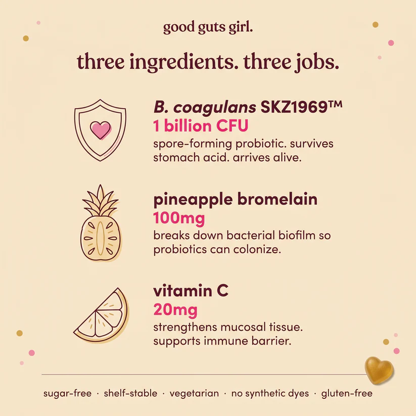 Good Guts Girl Bloom Vaginal Probiotic Gummies