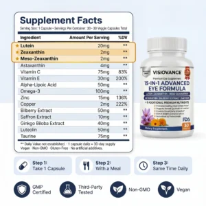 VisioVance 15 in 1 Advanced Eye Formula