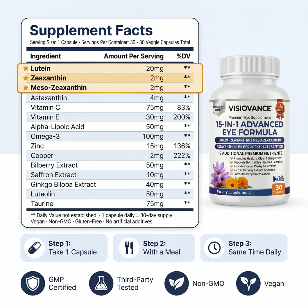 VisioVance 15 in 1 Advanced Eye Formula